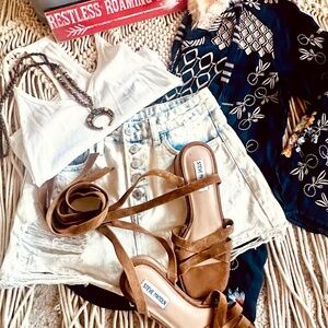 ✨Vervet Los Angeles/Flying Monkey High Rise FESTIVAL Denim Shorts/SZ SMALL✨